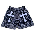 Paisley Cross Mesh Shorts