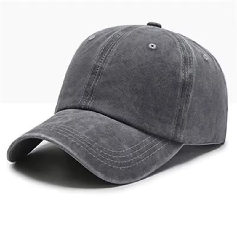 Vintage Washed Solid Color Adjustable Hats