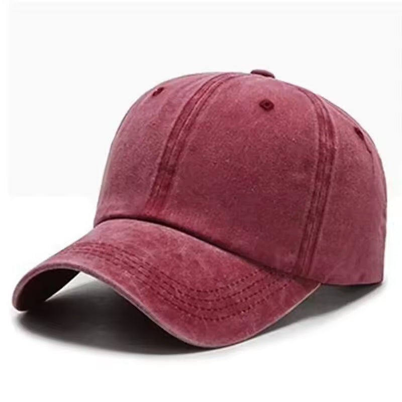 Vintage Washed Solid Color Adjustable Hats