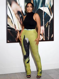 Emerald Flow Mesh Pants